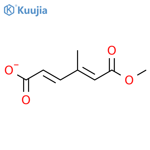 2,4-Hexadienedioic acid, 3-methyl-, 1-methyl ester structure