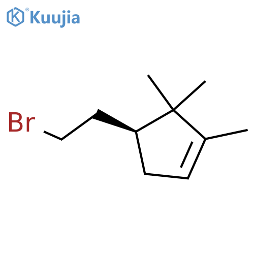 Cyclopentene, 4-(2-bromoethyl)-1,5,5-trimethyl-, (S)- structure