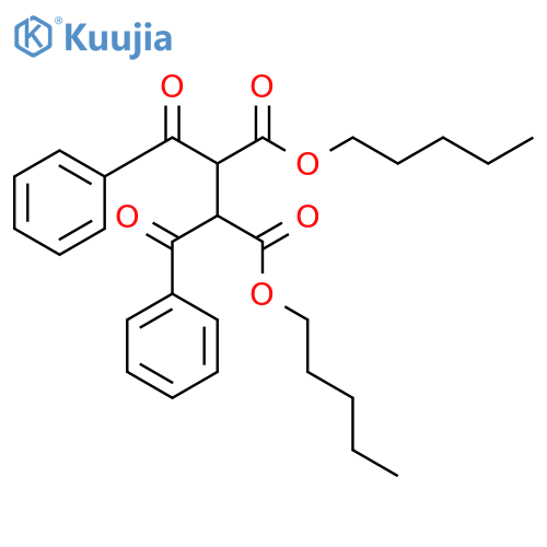 Butanedioic acid, 2,3-dibenzoyl-, dipentyl ester structure