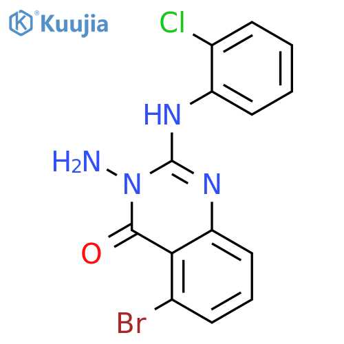 4(3H)-Quinazolinone, 3-aminobromo-2-[(2-chlorophenyl)amino]- structure