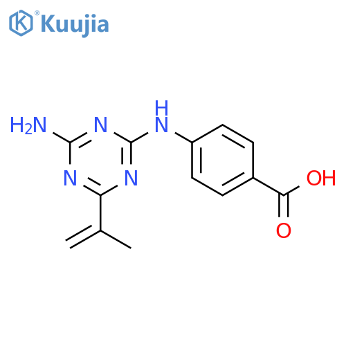 Benzoic acid, 4-[[4-amino-6-(1-methylethenyl)-1,3,5-triazin-2-yl]amino]- structure