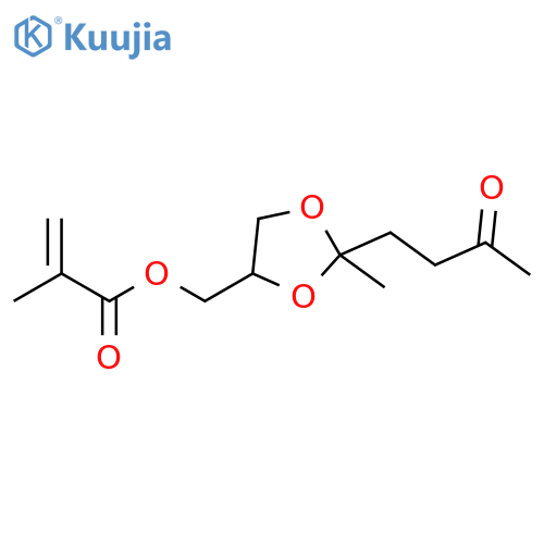 2-Propenoic acid, 2-methyl-,[2-methyl-2-(3-oxobutyl)-1,3-dioxolan-4-yl]methyl ester structure