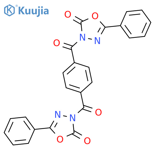 1,3,4-Oxadiazol-2(3H)-one, 3,3'-(1,4-phenylenedicarbonyl)bis[5-phenyl- structure