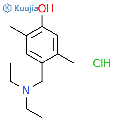 Phenol, 4-[(diethylamino)methyl]-2,5-dimethyl-, hydrochloride structure