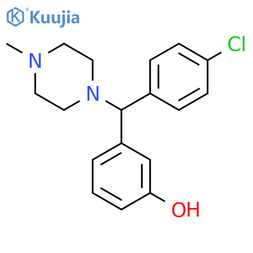 Phenol, 3-[(4-chlorophenyl)(4-methyl-1-piperazinyl)methyl]- structure