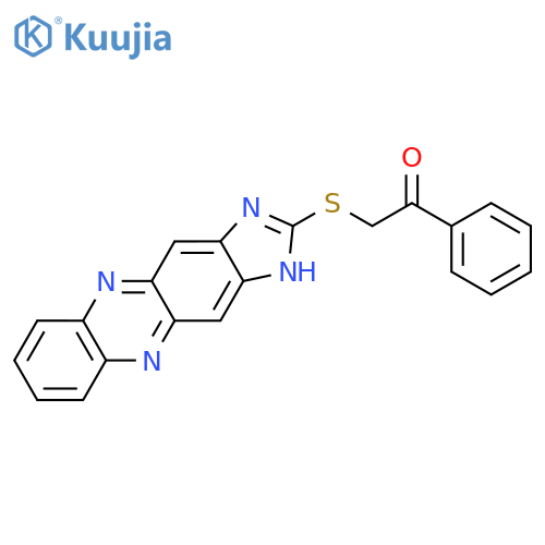 Ethanone, 2-(1H-imidazo[4,5-b]phenazin-2-ylthio)-1-phenyl- structure