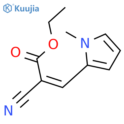 2-Propenoic acid, 2-cyano-3-(1-methyl-1H-pyrrol-2-yl)-, ethyl ester, (Z)- structure