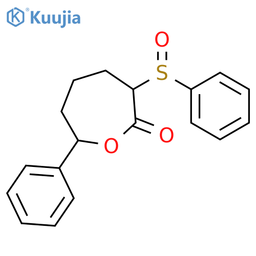 2-Oxepanone, 7-phenyl-3-(phenylsulfinyl)- structure