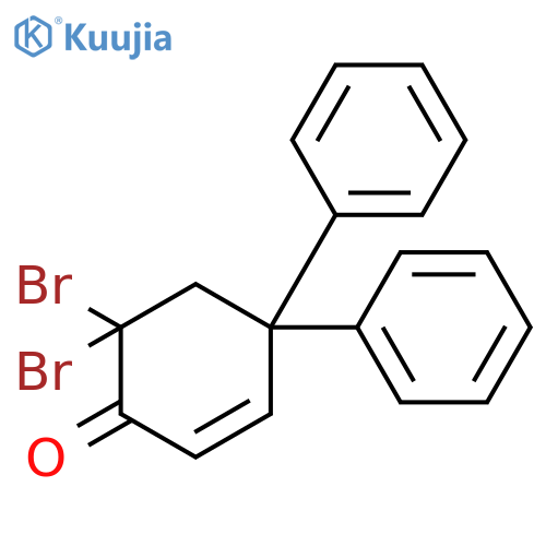 2-Cyclohexen-1-one, 6,6-dibromo-4,4-diphenyl- structure
