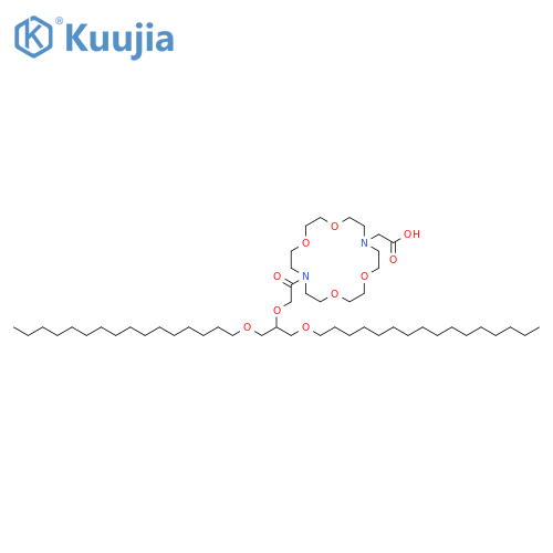 1,4,10,13-Tetraoxa-7,16-diazacyclooctadecane-7-acetic acid, 16-[2-[2-(hexadecyloxy)-1-[(hexadecyloxy)methyl]ethoxy]acetyl]- structure