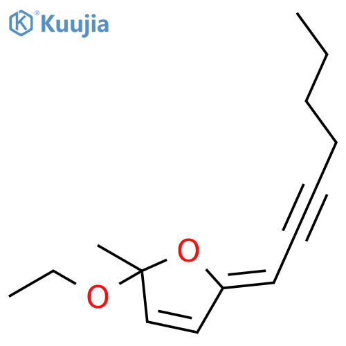 Furan, 2-ethoxy-5-(2-heptynylidene)-2,5-dihydro-2-methyl-, (Z)- structure