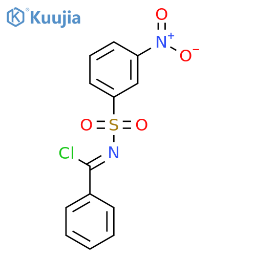 Benzenecarboximidoyl chloride, N-[(3-nitrophenyl)sulfonyl]- structure