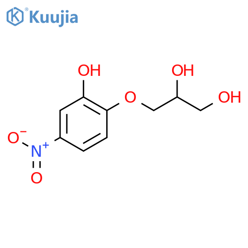 1,2-Propanediol, 3-(2-hydroxy-4-nitrophenoxy)- structure