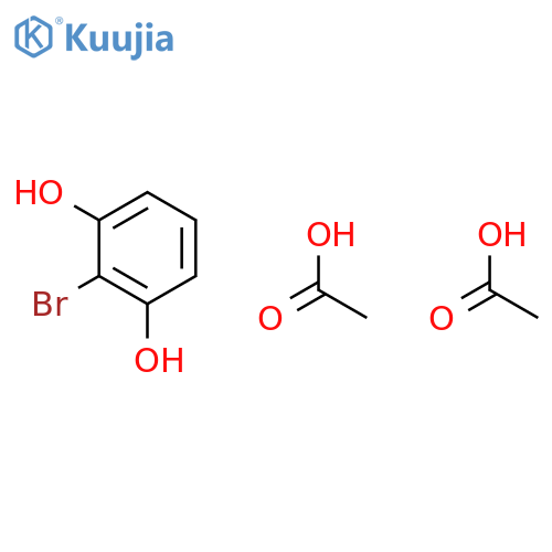 Acetic acid;2-bromobenzene-1,3-diol structure