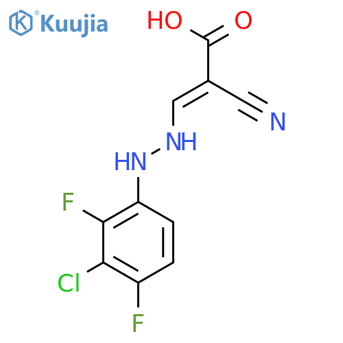 2-Propenoic acid, 3-[2-(3-chloro-2,4-difluorophenyl)hydrazino]-2-cyano- structure