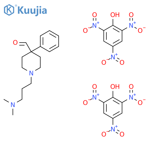 4-Piperidinecarboxaldehyde, 1-(3-(dimethylamino)propyl)-4-phenyl-, picrate (1:2) structure