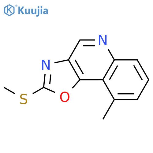 Oxazolo[4,5-c]quinoline, 9-methyl-2-(methylthio)- structure