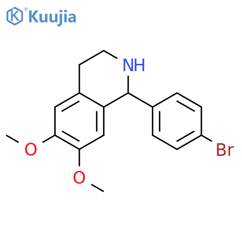 Isoquinoline, 1-(4-bromophenyl)-1,2,3,4-tetrahydro-6,7-dimethoxy- structure