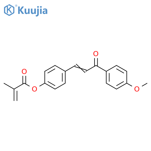 2-Propenoic acid, 2-methyl-,4-[3-(4-methoxyphenyl)-3-oxo-1-propenyl]phenyl ester structure