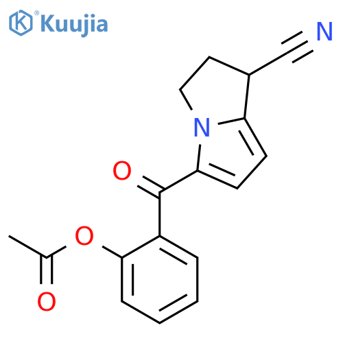 1H-Pyrrolizine-1-carbonitrile, 5-[2-(acetyloxy)benzoyl]-2,3-dihydro- structure