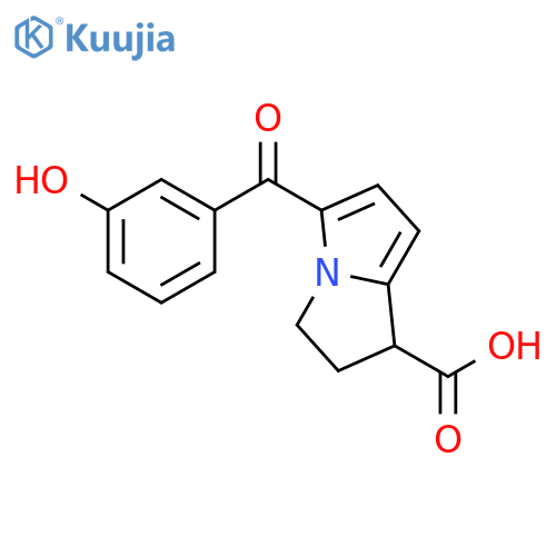 1H-Pyrrolizine-1-carboxylic acid, 2,3-dihydro-5-(3-hydroxybenzoyl)- structure