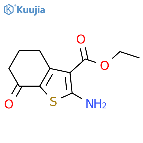 Ethyl 2-amino-7-oxo-4,5,6,7-tetrahydro-1-benzothiophene-3-carboxylate structure