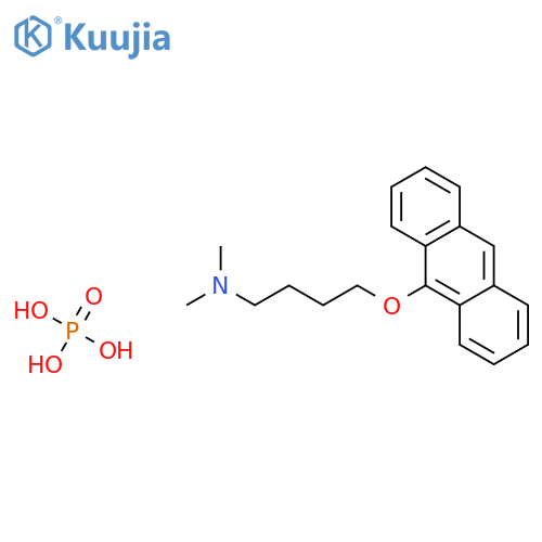 1-Butanamine, 4-(9-anthracenyloxy)-N,N-dimethyl-, phosphate structure