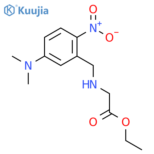 Glycine, N-[[5-(dimethylamino)-2-nitrophenyl]methyl]-, ethyl ester structure