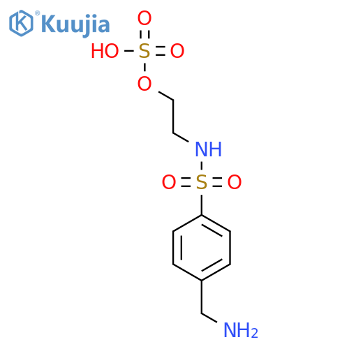 Benzenesulfonamide, 4-(aminomethyl)-N-[2-(sulfooxy)ethyl]- structure