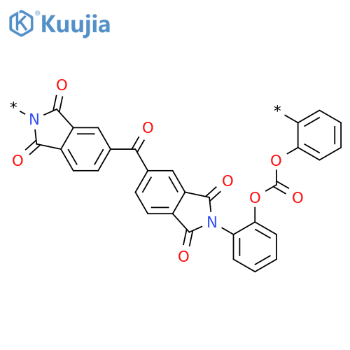 Poly[(1,3-dihydro-1,3-dioxo-2H-isoindole-2,5-diyl)carbonyl(1,3-dihydro-1,3-dioxo-2H-isoindole-5,2-diyl)phenyleneoxycarbonyloxyphenylene] structure
