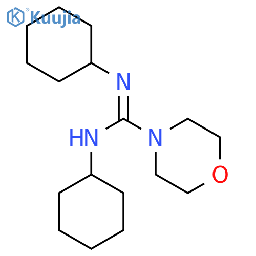 4-Morpholinecarboximidamide, N,N'-dicyclohexyl-, (E)- structure