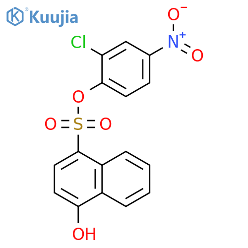 1-Naphthalenesulfonic acid, 4-hydroxy-, 2-chloro-4-nitrophenyl ester structure