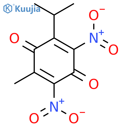 2,5-Cyclohexadiene-1,4-dione, 2-methyl-6-(1-methylethyl)-3,5-dinitro- structure