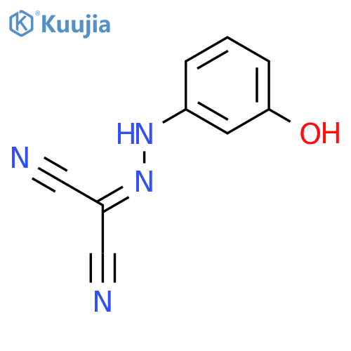 Propanedinitrile, [(3-hydroxyphenyl)hydrazono]- structure