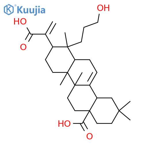 3-Hydroxy-3,4-seco-4(24),12-oleanadiene-23,28-dioic acid structure