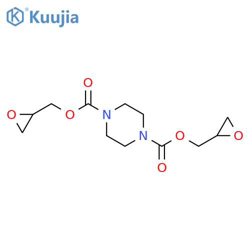 1,4-Piperazinedicarboxylic acid, bis(oxiranylmethyl) ester structure
