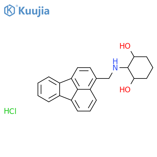 1,3-Cyclohexanediol, 2-[(3-fluoranthenylmethyl)amino]-, hydrochloride structure
