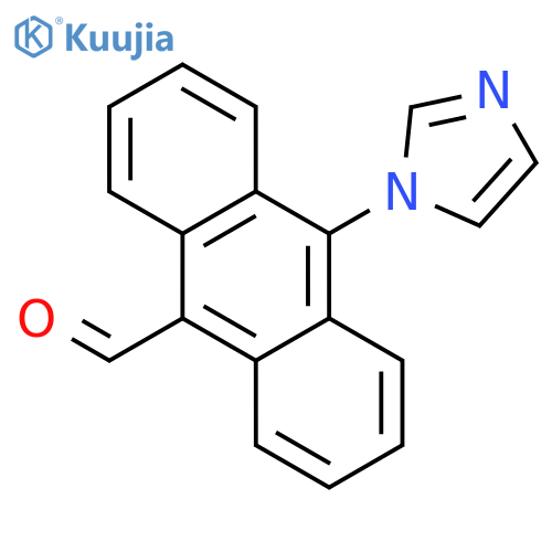 9-Anthracenecarboxaldehyde, 10-(1H-imidazol-1-yl)- structure