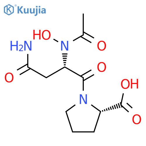 L-Proline, 1-(N2-acetyl-N-hydroxy-L-asparaginyl)- structure