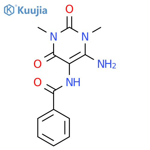 Benzamide,N-(6-amino-1,2,3,4-tetrahydro-1,3-dimethyl-2,4-dioxo-5-pyrimidinyl)- structure