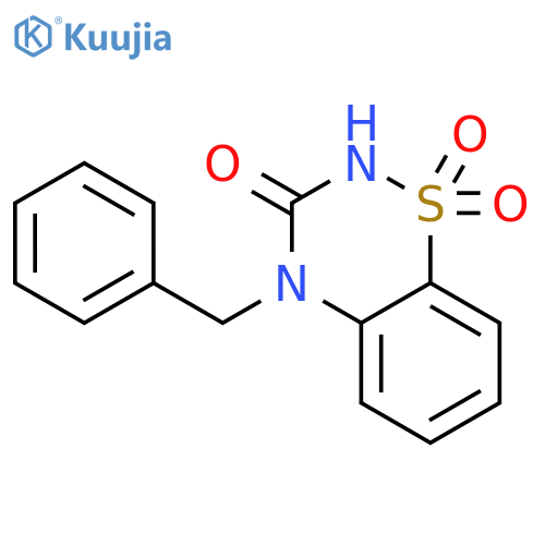 2H-1,2,4-Benzothiadiazin-3(4H)-one,4-(phenylmethyl)-, 1,1-dioxide structure