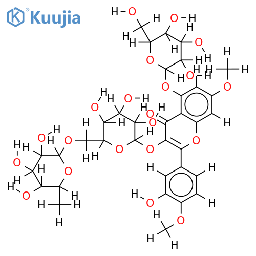 3-O-Rutinoside,5-O-beta-D-glucopyranoside-3,3',5-Trihydroxy-4',7-dimethoxyflavone structure