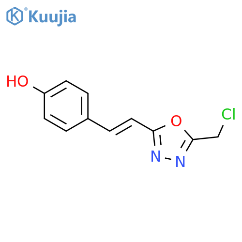 Phenol, 4-[2-[5-(chloromethyl)-1,3,4-oxadiazol-2-yl]ethenyl]- structure