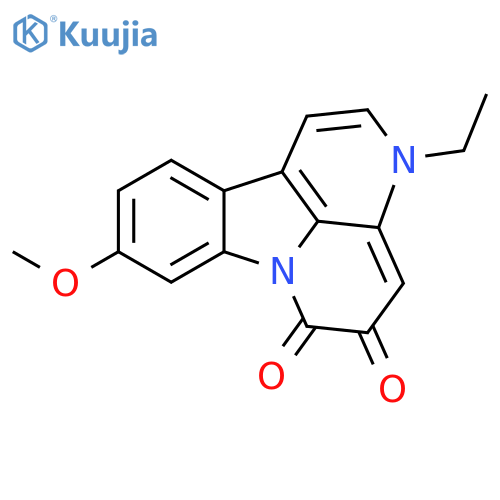 3H-Indolo[3,2,1-de][1,5]naphthyridine-5,6-dione, 3-ethyl-9-methoxy- structure