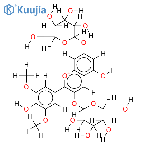 3,7-Di-O-beta-glucopyranoside-Malvidin structure