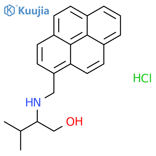 1-Butanol, 3-methyl-2-[(1-pyrenylmethyl)amino]-, hydrochloride structure