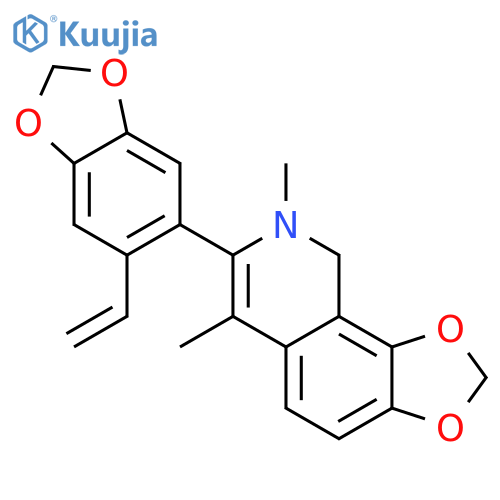1,3-Dioxolo[4,5-h]isoquinoline, 7-(6-ethenyl-1,3-benzodioxol-5-yl)-8,9-dihydro-6,8-dimethyl- structure