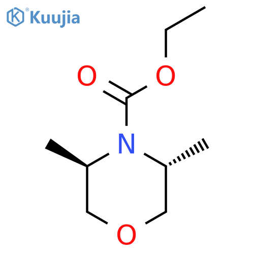 4-Morpholinecarboxylic acid, 3,5-dimethyl-, ethyl ester, trans- structure