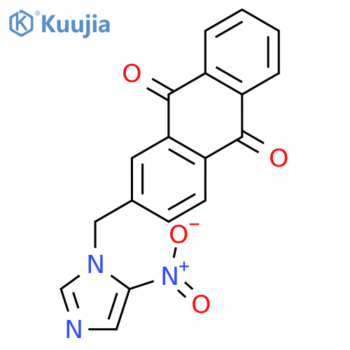 9,10-Anthracenedione, 2-[(5-nitro-1H-imidazol-1-yl)methyl]- structure