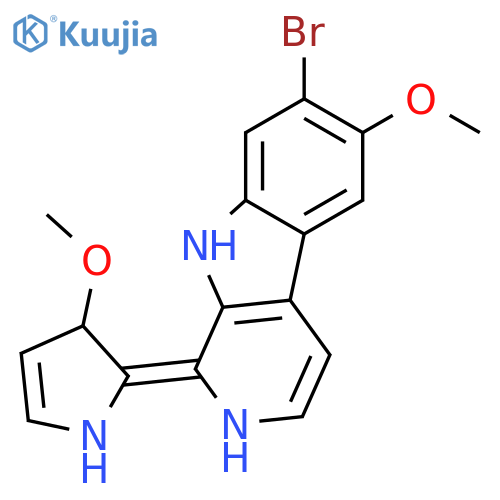 1H-Pyrido[3,4-b]indole,7-bromo-1-(1,3-dihydro-3-methoxy-2H-pyrrol-2-ylidene)-2,9-dihydro-6-methoxy-,(1E)- structure